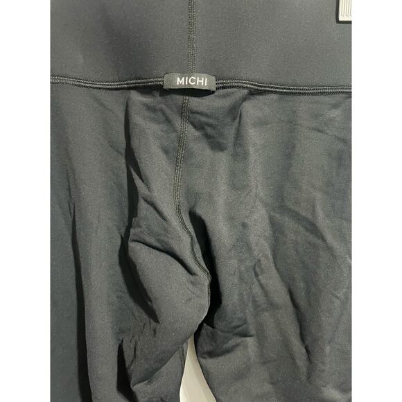 NWT MICHI Leggings Small Black Mesh Insert Cut Out Athletic Work Out - Picture 4 of 9